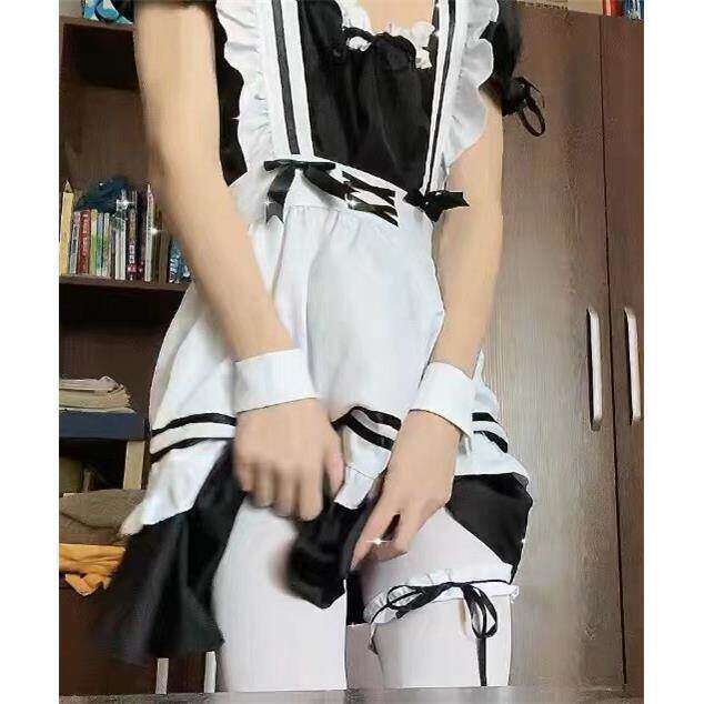 男穿女仆装男生男仆装性感纯欲大码加大围裙猫耳变装伪娘短cos服