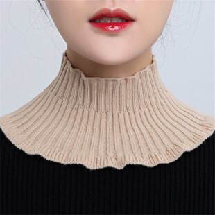 护颈衣领小围脖空调领圈女冬季保护保暖护颈椎脖套装饰假领子针织
