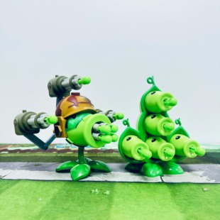 植物大家族大战僵尸2机枪豌豆射手玩具豌豆荚豌豆夹射手机甲儿童3