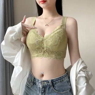 聚贤打造夏季枫花侧收副乳调整型文胸女士大胸显小无钢圈薄款内衣