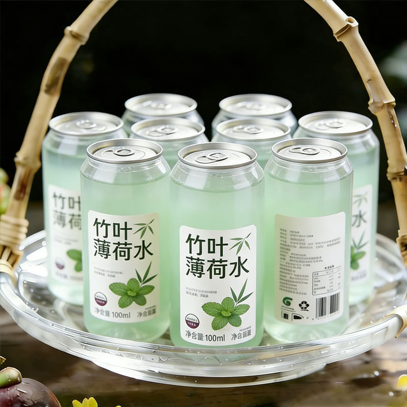 【官方推荐】竹叶薄荷水饮料清凉苏打天然水瓶装夏日解暑解渴饮料