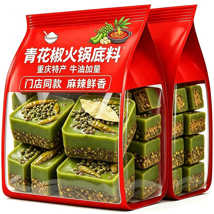 新鲜青花椒火锅底料官方旗舰店重庆特产青花椒牛油火锅香浓底料图片