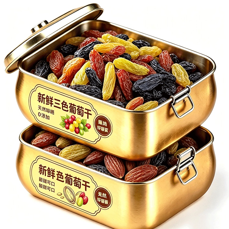 新鲜三色葡萄干官方旗舰店新疆吐鲁番2026新货无添加儿童果干果脯