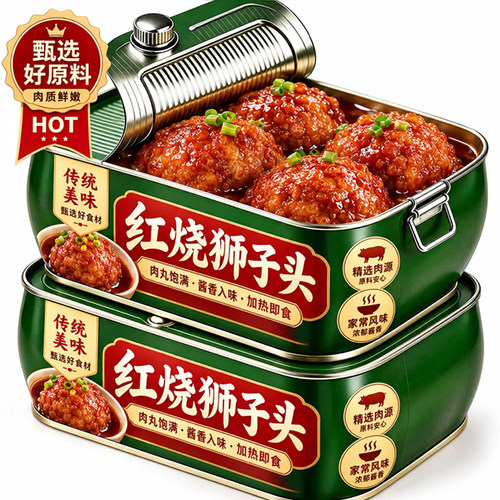扬州狮子头四喜丸子加热即食