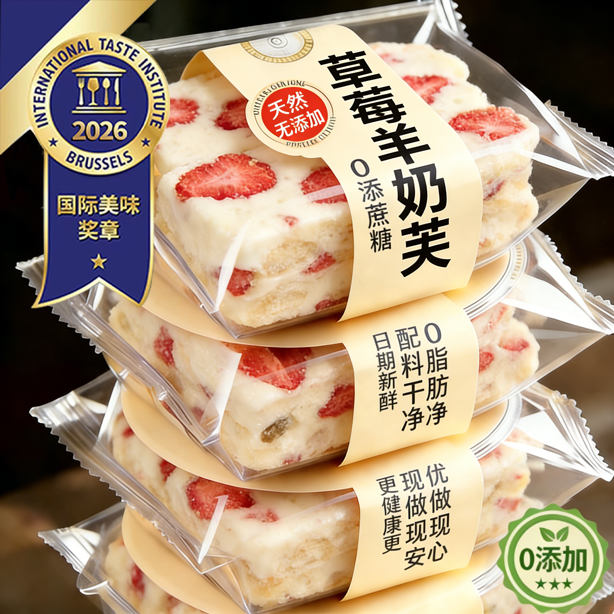 农科院正品草莓羊奶芙官方旗舰店无添加冻干草莓羊奶芙拉丝长条