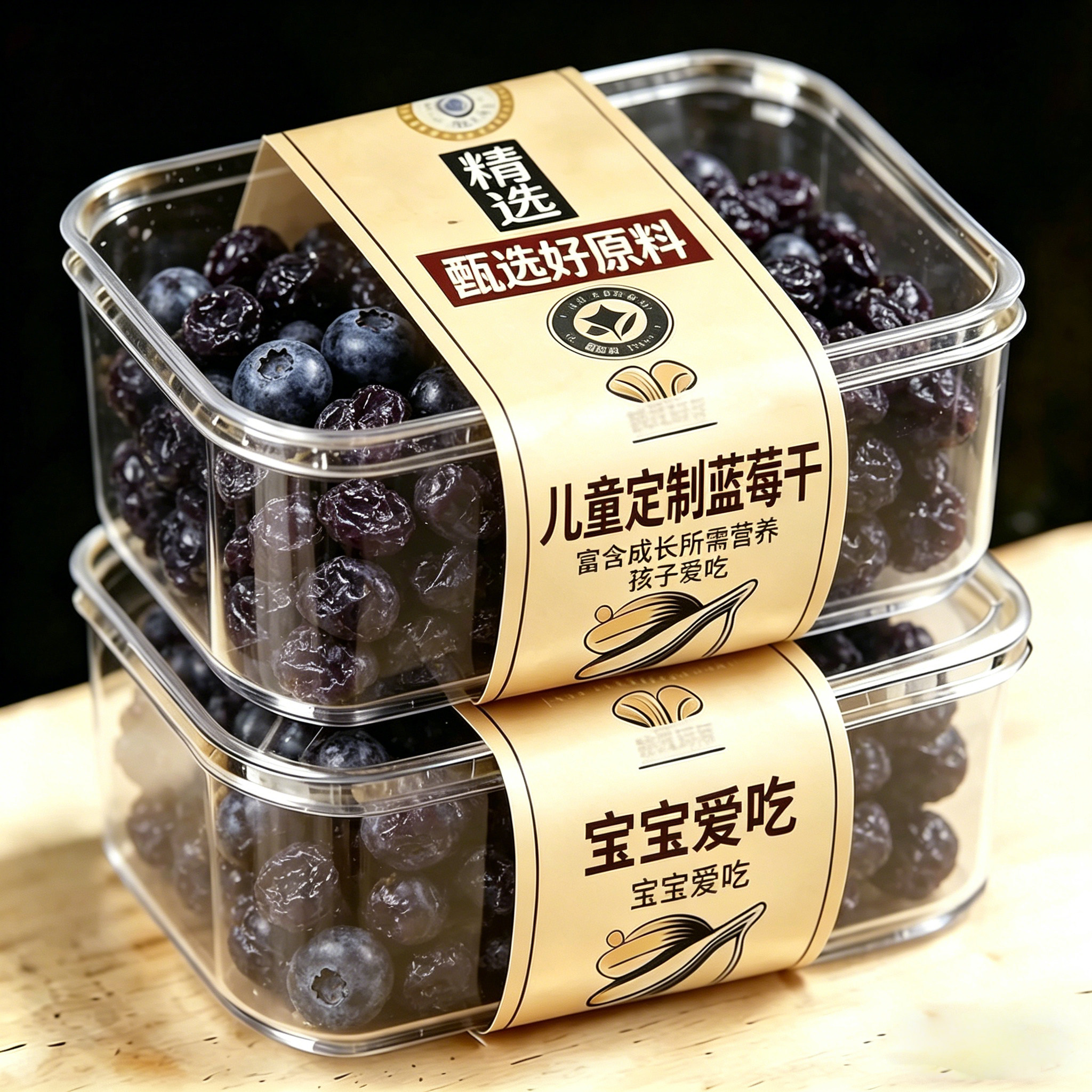 纯蓝莓干无糖无添加官方旗舰店独立小包装大兴安岭野生蓝莓干果干