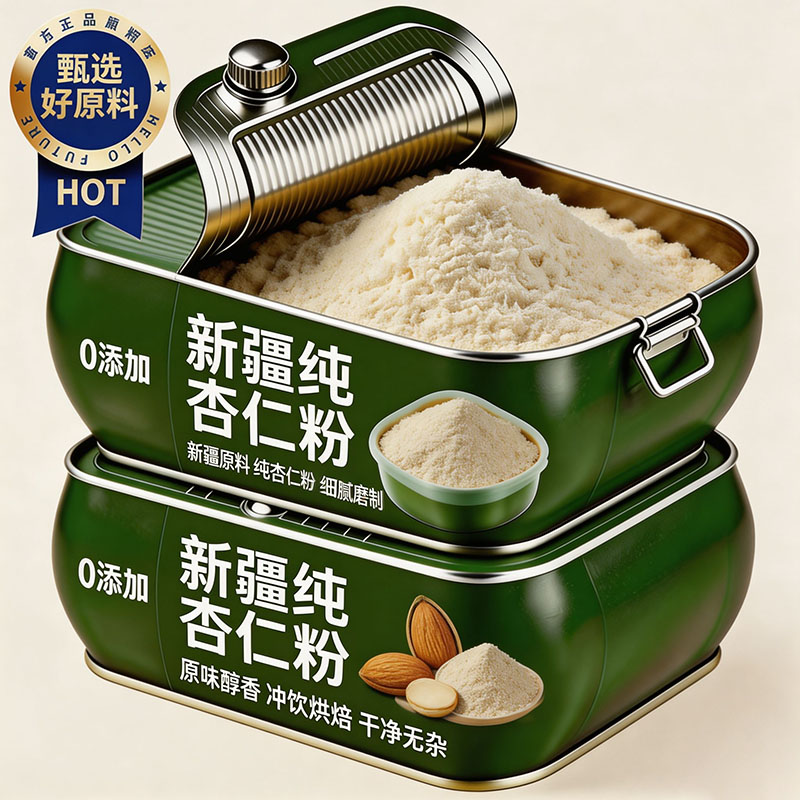 新疆南杏仁粉原味无添加冲饮图片