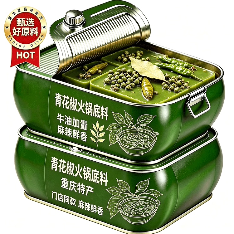 新鲜青花椒火锅底料官方旗舰店重庆特产青花椒牛油火锅香浓底料图片