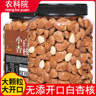 农科院新款开口白杏核原味无添加大颗粒甜杏仁坚果零食官方旗舰店