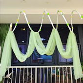 国风绿色系纱幔幼儿园春季 饰空中吊饰网纱布料婚礼布置 开学环创装