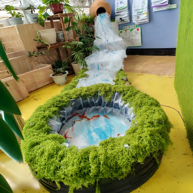仿真苔藓幼儿园自然角走廊植物角春日环创造景道具青苔微景观布置