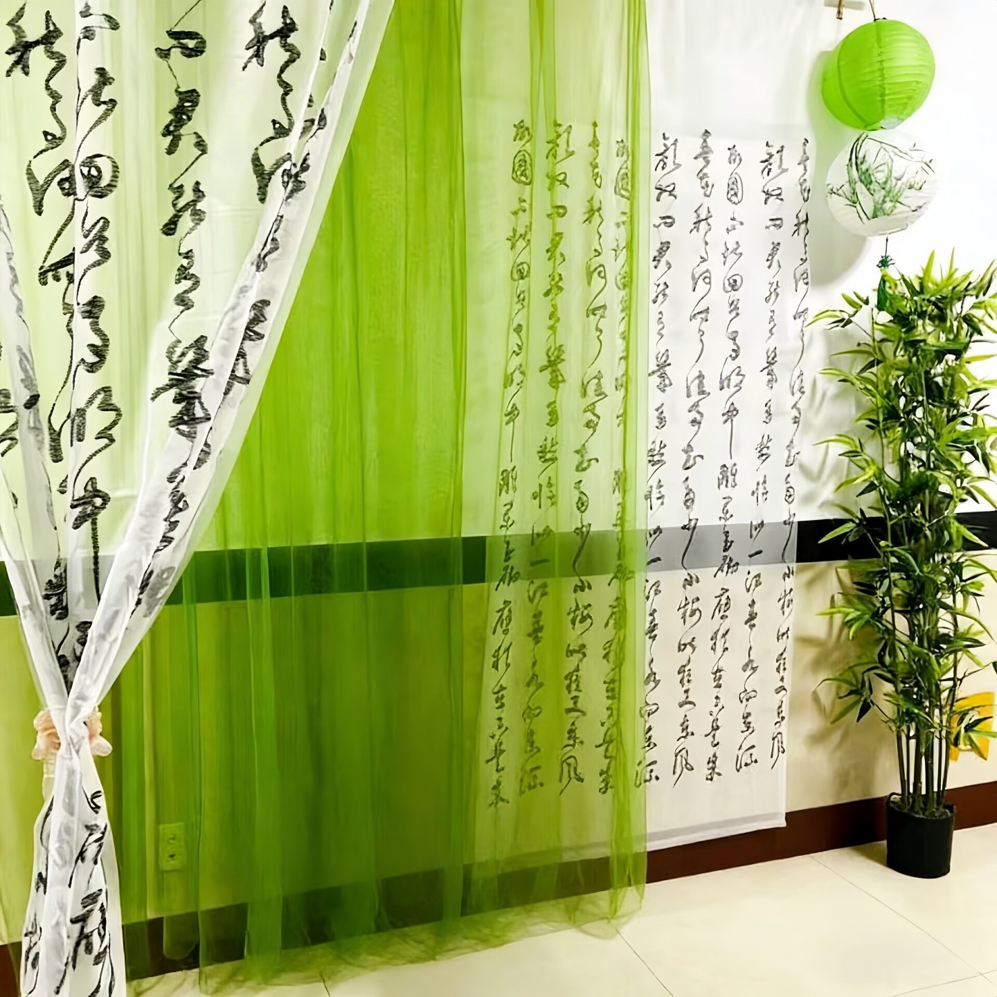 新中式古风书法纱幔国风场景布置茶室直播间背景装饰水墨山水网纱,节庆用品/礼品,节日装扮用品,淘宝优惠券,粉丝福利购,淘宝优惠卷