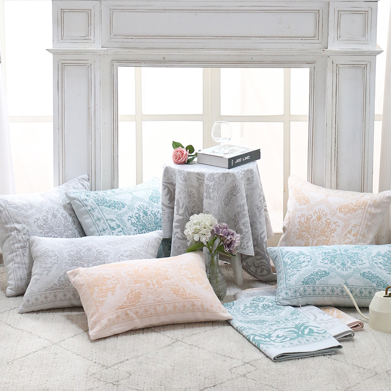 欧式奢华抱枕北欧现代简约客厅沙发靠垫全棉提花抱枕套含芯可定制