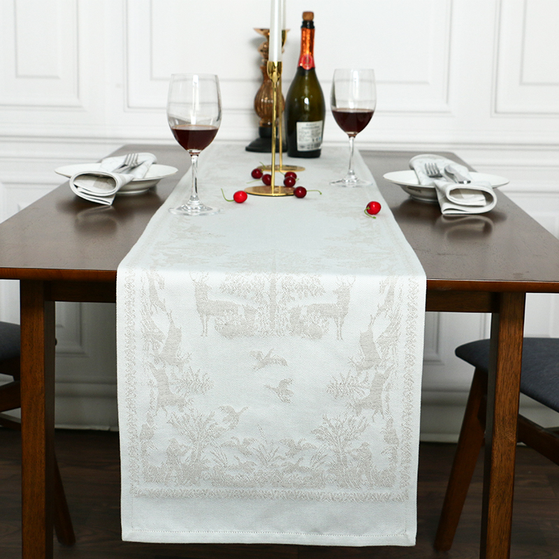 欧式高端棉麻桌旗美式轻奢盖布