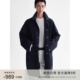 PLANITES 撞色拼边假两件风衣 进口肌理高支棉
