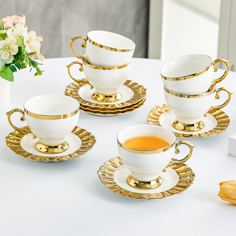 英式金边轻奢碟勺下午茶杯梵高油画骨瓷咖啡杯创意伴手礼陶瓷杯子,餐饮具,咖啡杯,淘宝优惠券,粉丝福利购,淘宝优惠卷