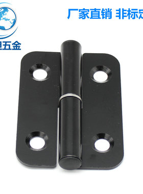 HT109-1工业铁铰链电泳黑加厚加宽可脱卸电箱门承重合页100X73X3M