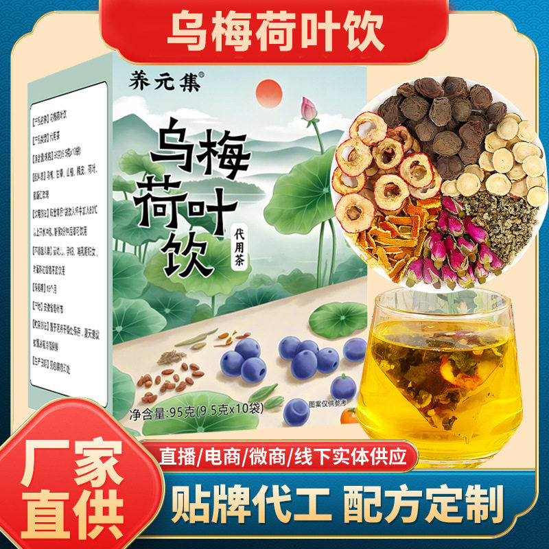 乌梅荷叶饮盒装三角包乌梅山楂茶升级同款乌梅汤2.0