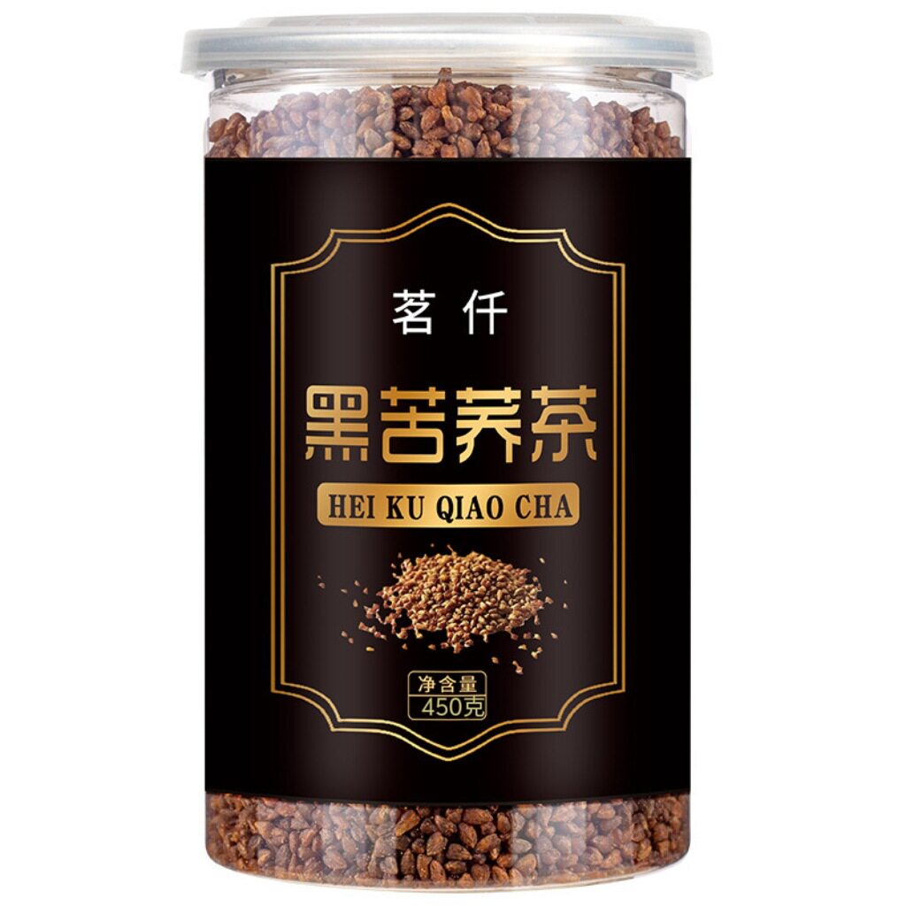 茗仟 黑苦荞茶450g罐装 全株苦荞 大凉山 荞麦茶 饭店酒店茶叶