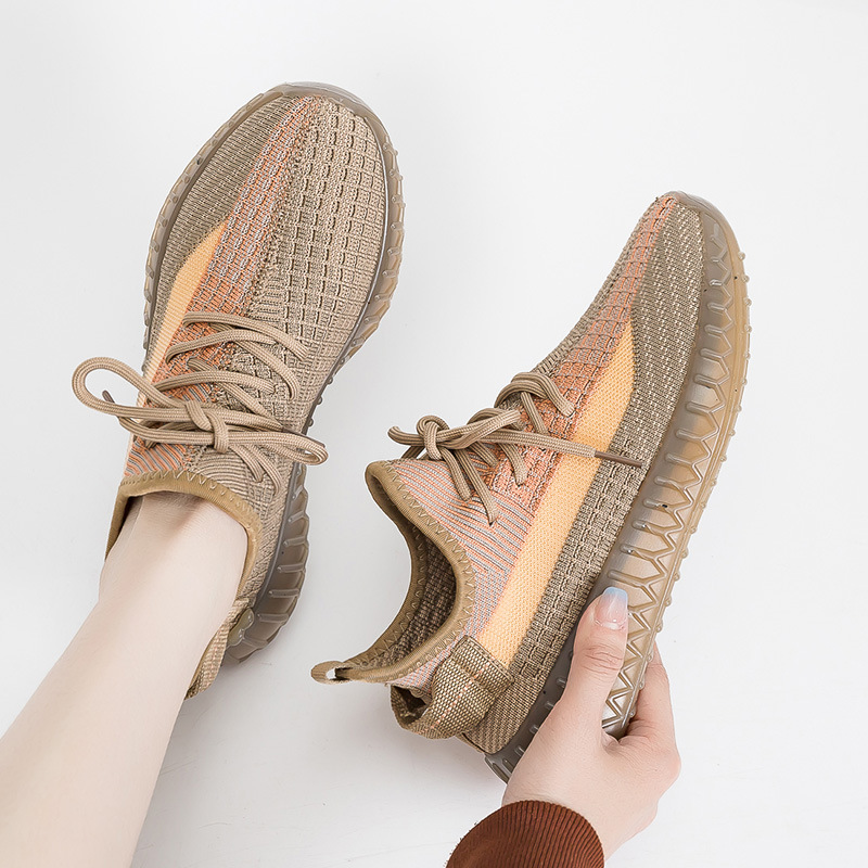 正品爆米花椰子鞋2024春新款网面运动鞋情侣款350脏橙透气跑步鞋