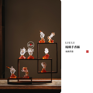 心缘堂琉璃四十二手香插香器贴金家居摆件家用客厅饰品