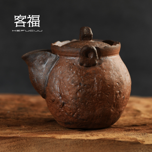 素慕堂粗陶岩泥老严泥手抓壶
