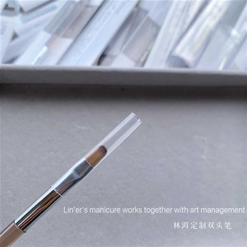 林洱美甲用品定制双头笔圆头光疗笔长拉线笔彩绘笔做建构笔美甲店