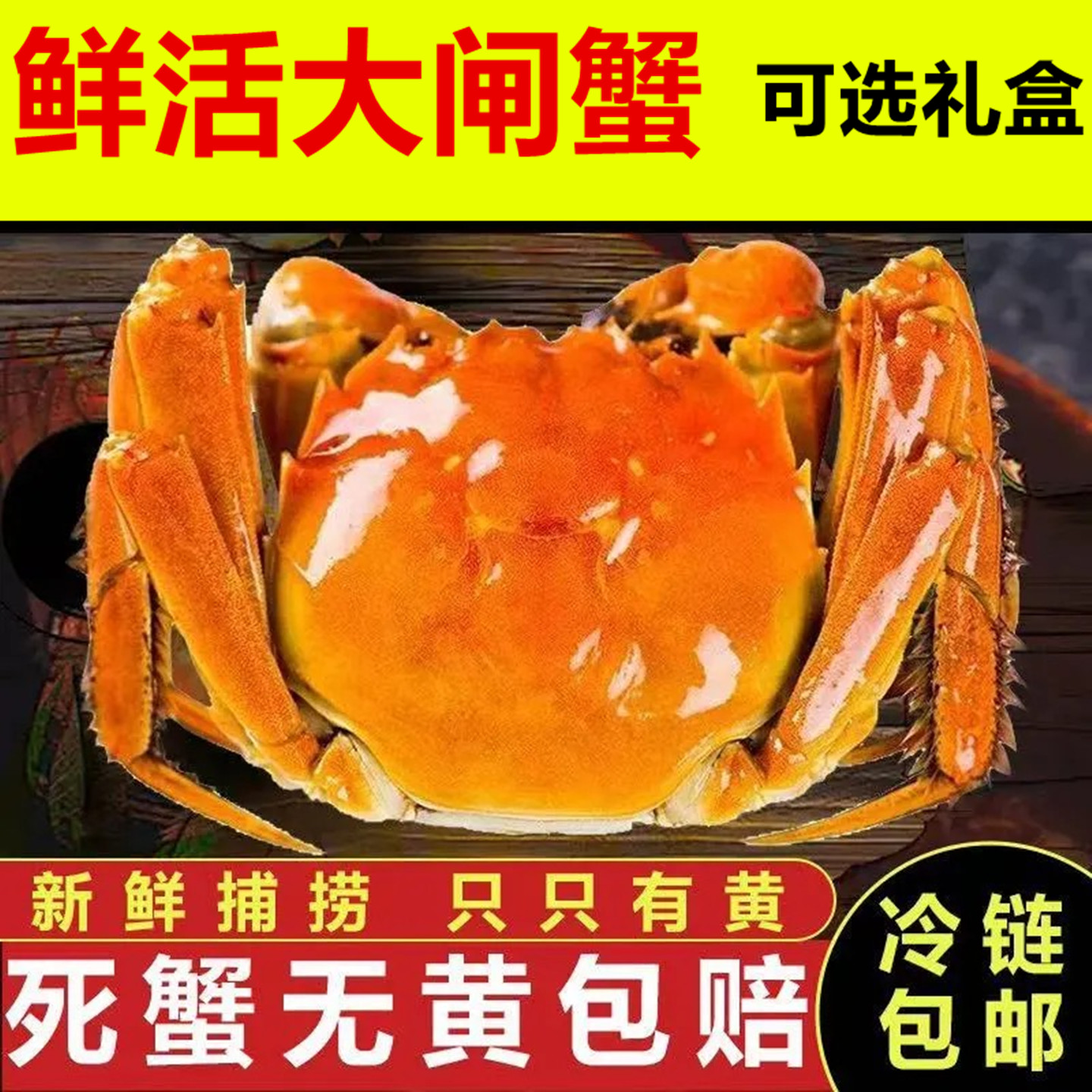 活蟹大螃蟹大闸蟹河蟹礼盒