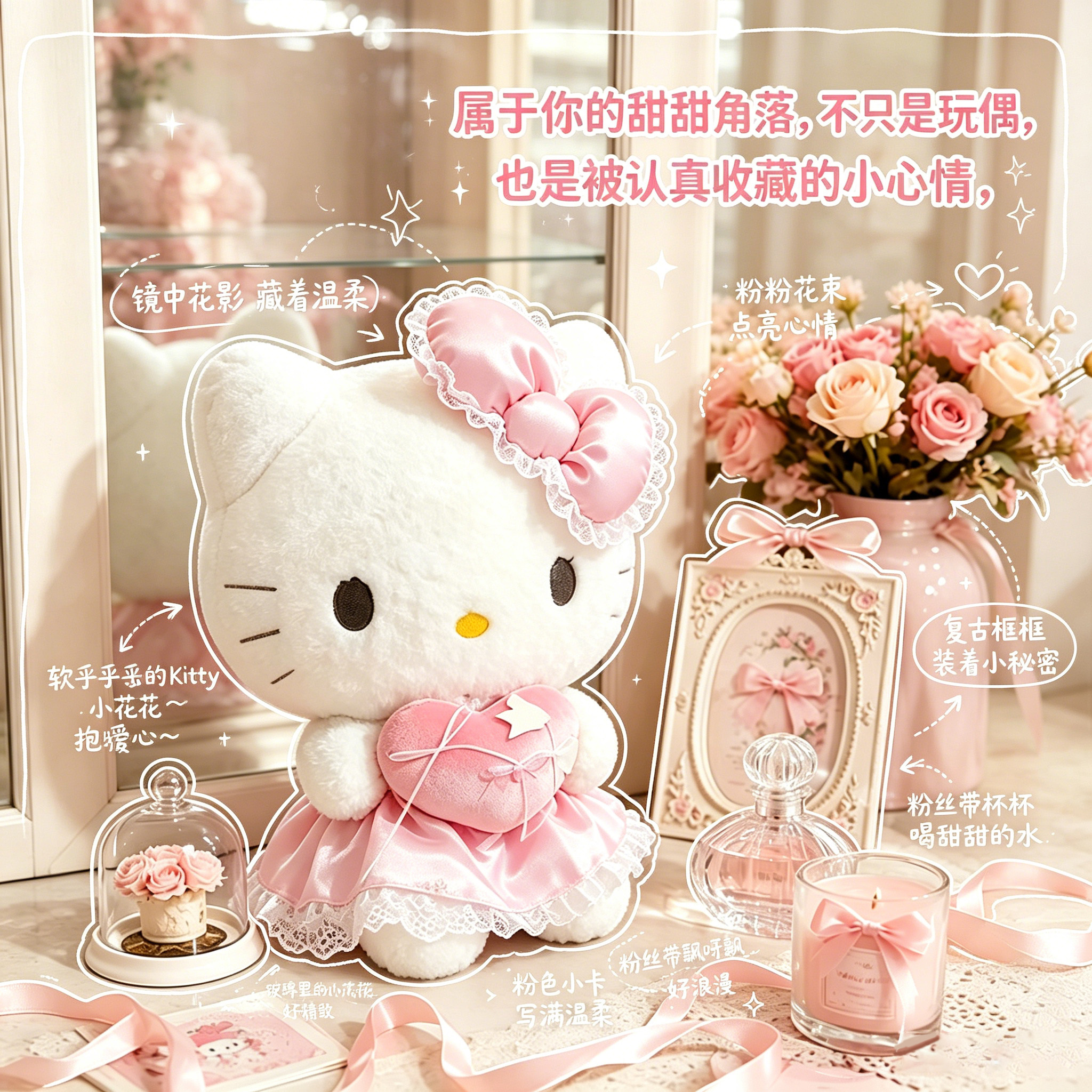 哈喽hellokitty正版三丽鸥公仔玩偶美乐蒂毛绒玩具抱枕送女孩礼物