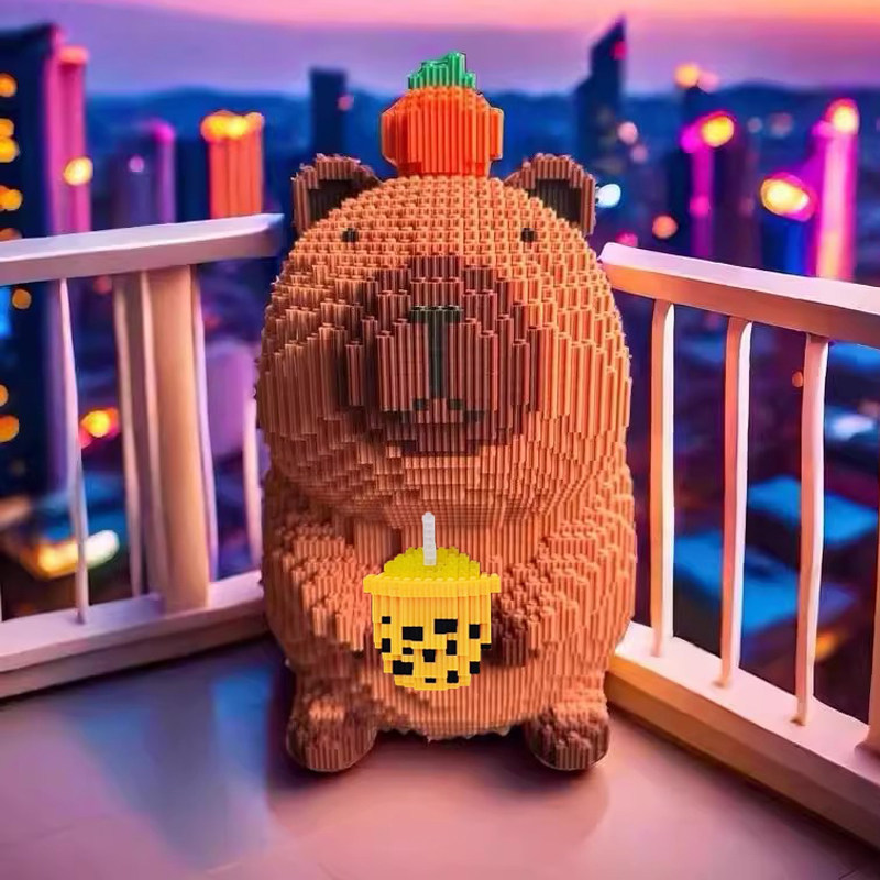卡皮巴拉积木拼图6到12岁图片