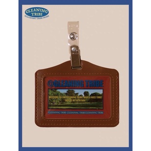 拾遗部落HOME原创 美式复古透明横板工作牌胸牌胸卡公交车皮卡套