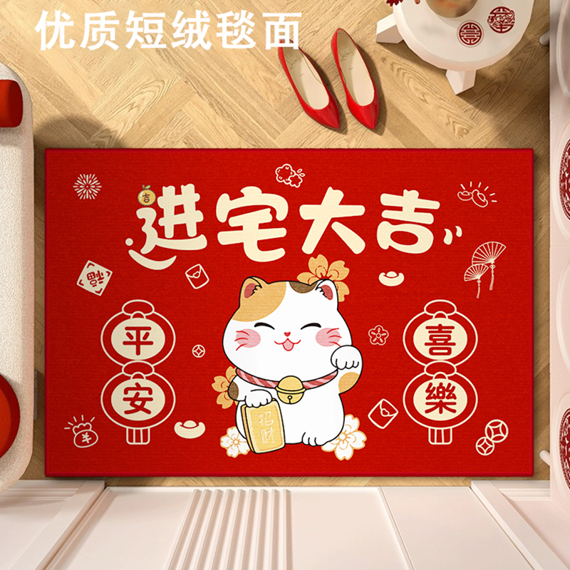 不掉毛不掉色入户门地垫