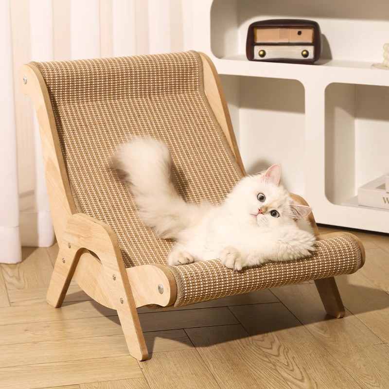 猫抓板躺椅剑麻不掉屑猫窝一体