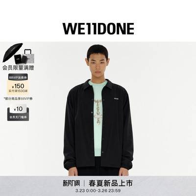 WE11DONE26春季新品Logo教练夹克简约风时尚休闲潮流外套