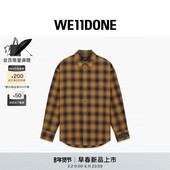 新品 男女同款 宽松格纹衬衫 WE11DONE26春季 休闲日常时尚