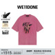WE11DONE男女同款 恐怖图案印花短袖 T恤