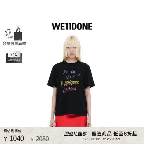 女士短袖WE11DONE印花