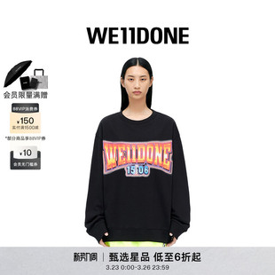 字母logo印花长袖 好莱坞风格 卫衣 经典 WE11DONE中性男女同款