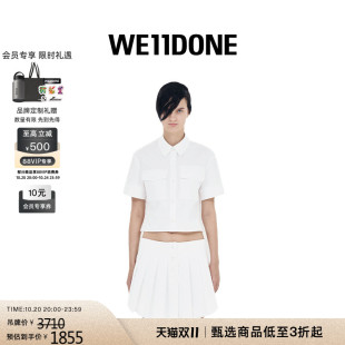 WE11DONE女士棉质短袖 衬衫