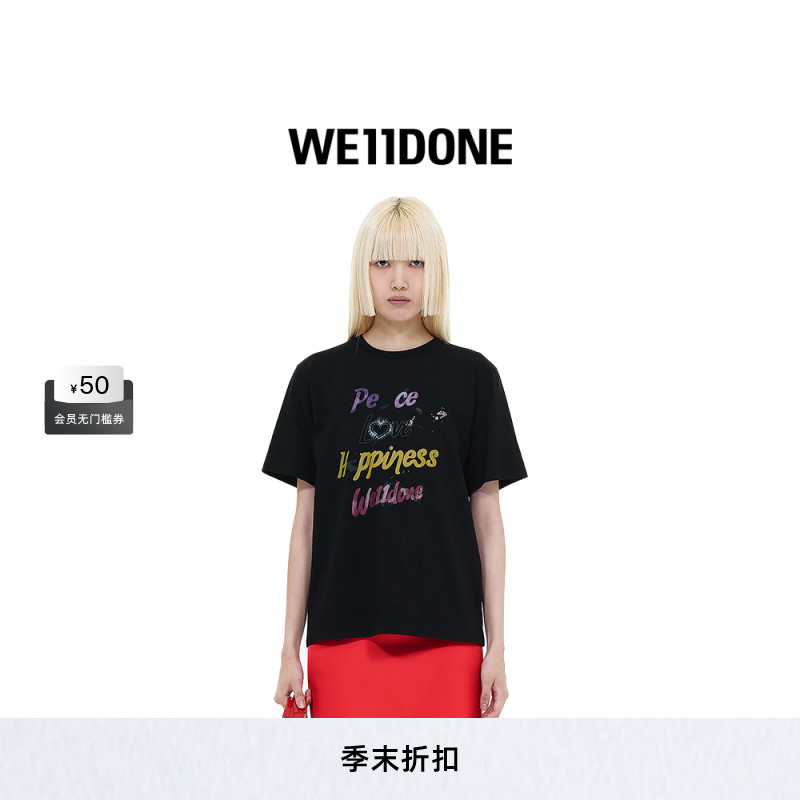 女士短袖WE11DONE印花