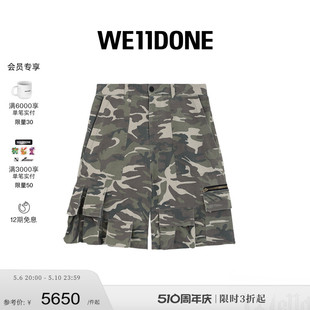 迷彩图案工装 短裤 24早春新品 WE11DONE男士