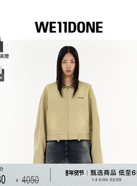 WE11DONE25早秋新品女士褪色效果工装夹克简约翻领小logo外套