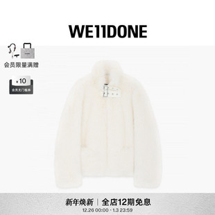 外套 氛围感潮流时尚 WE11DONE25秋冬新品 女士人造毛夹克甜酷风格
