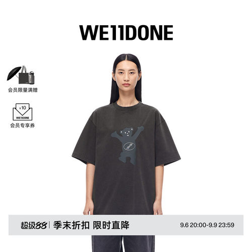 中性短袖WE11DONE圆领T恤
