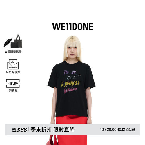 女士短袖WE11DONE印花