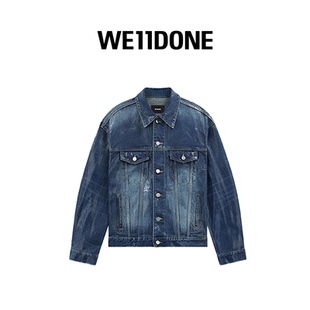 宽松亮面涂层牛仔夹克 WE11DONE男女同款 特惠