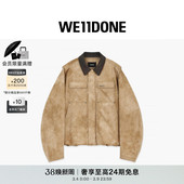 仿麂皮工装 WE11DONE25秋冬男女同款 夹克复古风 明星同款