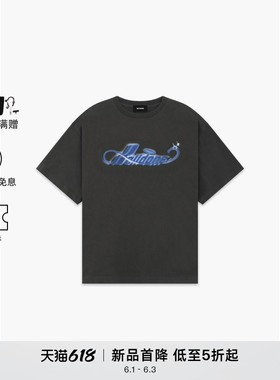 【新品85折】WE11DONE26夏季男女同款喷墨LogoT恤休闲潮流百搭