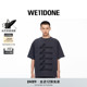 字母logo印花时尚 WE11DONE中性男女同款 经典 休闲圆领T恤