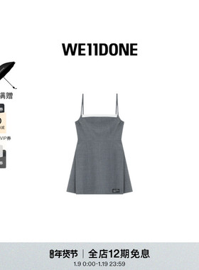 WE11DONE女士蕾丝细节羊毛超短连衣裙简约格雷系穿搭
